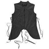 ROUND POCKET VEST . BLACK