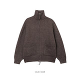 オールムッシュポケットウールニットジップアップ (4 colors)