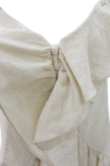 ローズコサージュフリルトップ (Black/Beige)