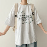 アフタークラウドプリントショートスリーブTシャツ