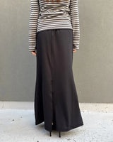  CUT LONG SKIRT (BLACK) WOMENS