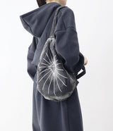 Spider Denim Sling Cross Backpack