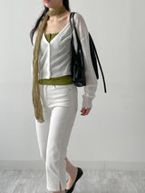 202 Slit Cotton Capri Pants