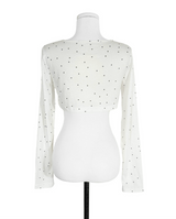 oreo ple big ribbon top + crop cd set
