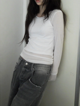 テンセルレイヤードTシャツ