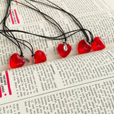 cherry jam heart necklace