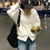 [BELLIDE MADE] Noah, loose fit two-way zip-up hoodie