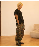 ミックスプリントカモフラージュカーゴパンツ