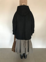 [MD Pick]ファインウールフーデッドハーフコート (2color)