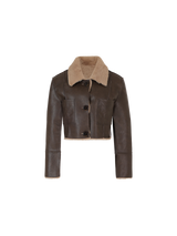 Short reversible leather mustang (Brown)
