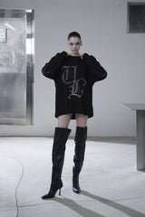 [MADE] beads long sleeve T_BLACK