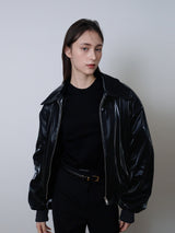 Salina leather bomber (black)