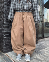 ブリットプリーツピンタックバルーンパンツ