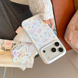 フラワー キャット マグネティック iPhone ケース