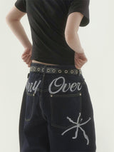 Felid handle denim pants -3C