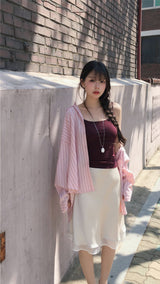 live deep round basic sleeveless top