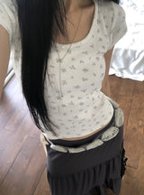 ビエンティアードフリルバンドロングスカート