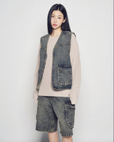 26SS ユーティリティダイイングデニムショートパンツ