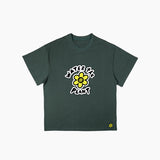 FLORAL CORE TEE | DARK GREEN