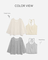 Bis knitwear & sleeveless set