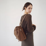Sele Drawstring Backpack Medium Brown