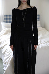 Bella brushed shirring knit