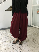 ハーレム レーヨン ワイドバンディングパンツ (3c)