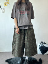 Open Pocket Cargo Military Two-Style Rope Bermuda Shorts 2color