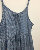 Backless plaid one-piece (2color)