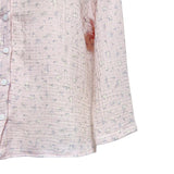 (2color) Embossed Ditsy Flower Bracelet Shirt