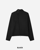 Dig Crop Knit Zip-up