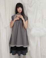 COUNTRY FLARE LINEN DRESS / CHARCOAL