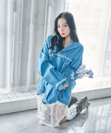 UNISEX フーディデニムジャケット
