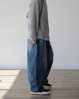 BLOWN WIDE DENIM PANTS
