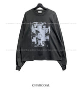レムプリントロングスリーブTシャツ