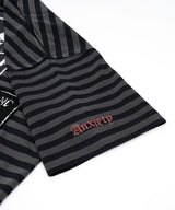 BBD アングザイエティ マルチ パッチ ストライプ Tシャツ (Black&Charcoal)
