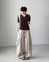 Linen Balloon Cargo Pants