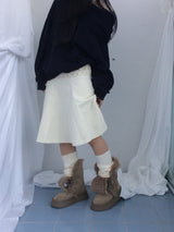 Suede Rabbit Fur Boots