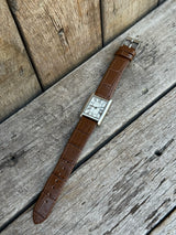 Cowhide metal watch