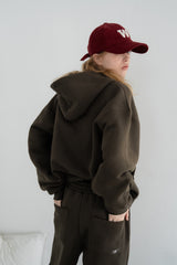 Solid sweat pants_khaki brown