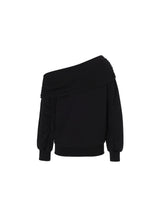 ドレープシンボルスウェットシャツ (ブラック)