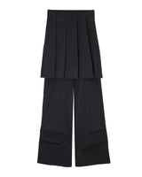 PLEATED LAYERED SKIRT PANTS