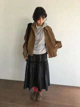 Chatin frill long skirt (2color)