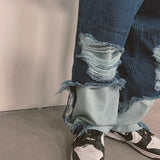 bleach denim pants_blue