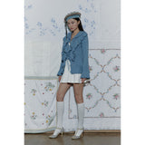HIPPIE RUFFLE CARDIGAN_BLUE