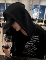 クロームビーレタリングヘビーフードジップアップ