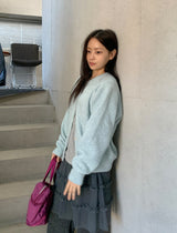 Batty Wool Knit Round Cardigan