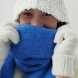 Half&Half Chunky Muffler (Light Blue & Cobalt Blue)