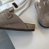 Kyren Rest fur suede mule
