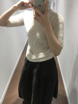 ウィンクル 七分袖タートルネックTシャツ (2 Colors)